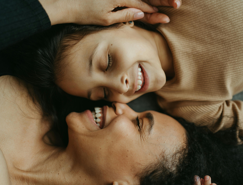 family smiling children